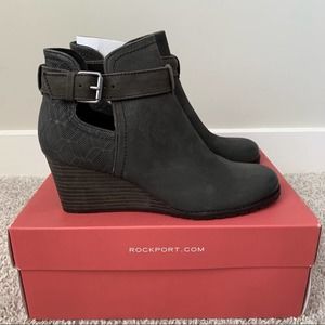 Cobb Hill by Rockport Lucinda Open Bootie in Black Size 9.5 M